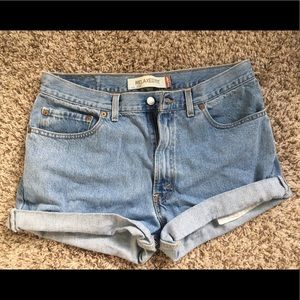 Levi light wash shorts